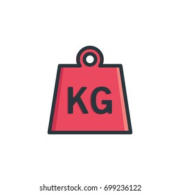 weight icon vector colorful