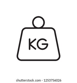 weight icon vector design line style