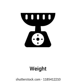 Weight icon vector isolated on white background, logo concept of Weight sign on transparent background, filled black symbol