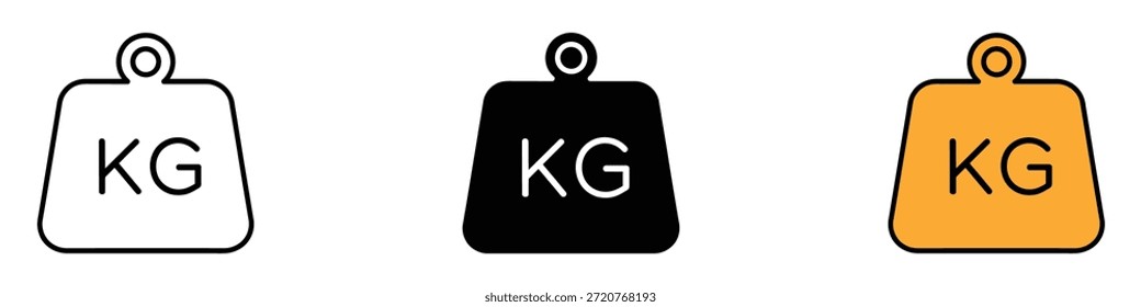 Icono de peso Vector. Kilogramo, símbolo de medida. Ilustración vectorial.