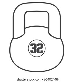 Weight icon vector monochrome illustration design element isolated on white background