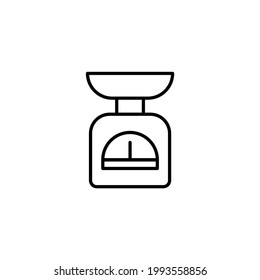 weight icon vector. scale icon vector. Weighing machine line icon. Scales icon vector. Weight scale sign