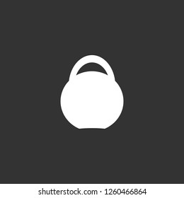 Weight icon vector. Weight sign on black background. Weight icon for web and app