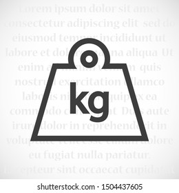 Weight Icon vector in trendy flat style 