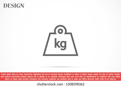 Weight Icon vector in trendy flat style isolated on grey background. Mass symbol for your web site design, logo, app, UI.Weight Icon vector  illustration, Weight Icon vector  