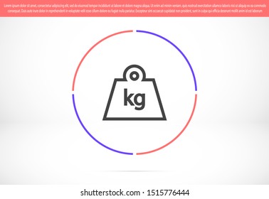 Weight Icon vector in trendy flat style isolated on grey background. Mass symbol for your web site design, logo, app, UI.Weight Icon vector  illustration, Weight Icon vector  