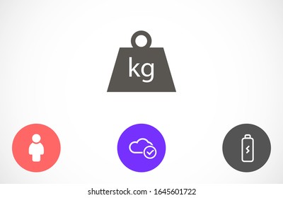 Weight Icon vector in trendy flat style isolated on grey background. Mass symbol for your web site design, logo, app, UI.Weight Icon vector illustration, Weight Icon vector