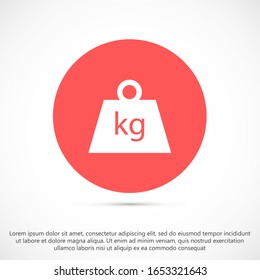 Weight Icon vector in trendy flat style isolated on grey background. Mass symbol for your web site design, logo, app, UI.Weight Icon vector illustration, Weight Icon vector