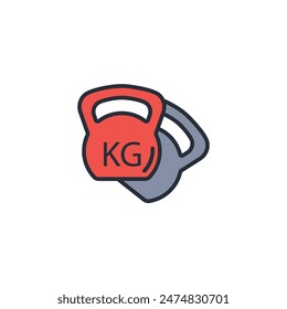 Weight icon. vector.Editable stroke.linear style sign for use web design,logo.Symbol illustration.