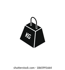 Weight icon for your website, logo, app, UI, product print. Weight concept flat Silhouette vector illustration icon