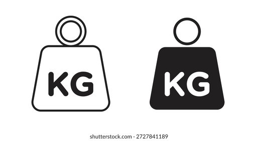 Iconos de peso. Iconos de contorno Vector colección. ilustraciones planas