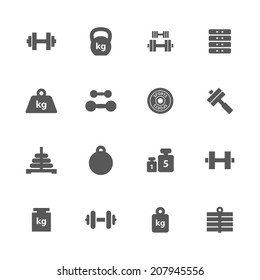 Weight icons set.