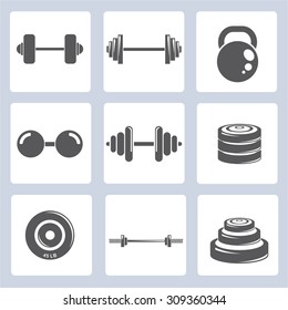 weight icons set