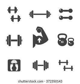 Weight icons set. 