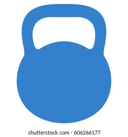 Weight Iron vector icon. Flat cobalt symbol. Pictogram is isolated on a white background. Designed for web and software interfaces.