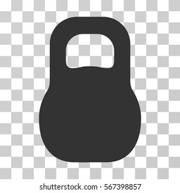 Weight Iron vector pictogram. Illustration style is flat iconic gray symbol on a transparent background.