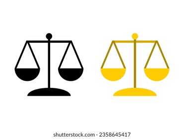 Weight judicial scale law libra icon flat vector icon design