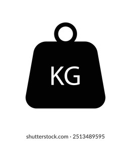 weight kg black icon logo symbol vector design illustration