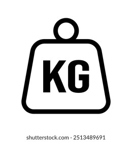 weight kg outline icon logo symbol vector design illustration