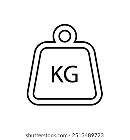 weight kg outline icon logo symbol vector design illustration