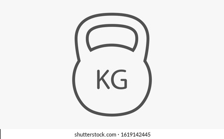 Weight kg vector icon. weight for sport badge. home study weight badge. gym weight badge.10 eps icon icons. flat icon design.