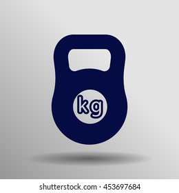 Weight kilogram barbell sign