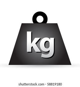 Weight kilogram barbell sign