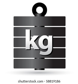 Weight kilogram barbell sign