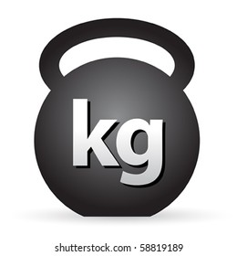 Weight kilogram barbell sign