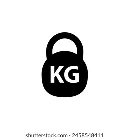 Weight Kilogram flat vector icon. Simple solid symbol isolated on white background. Weight Kilogram sign design template for web and mobile UI element