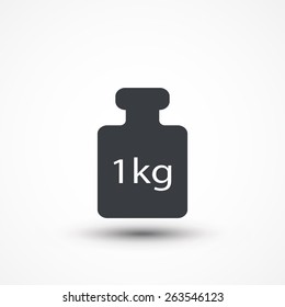 Weight kilogram icon.