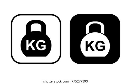 Weight kilogram icon