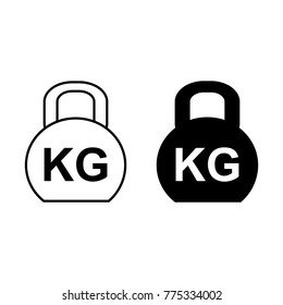 Weight kilogram icon