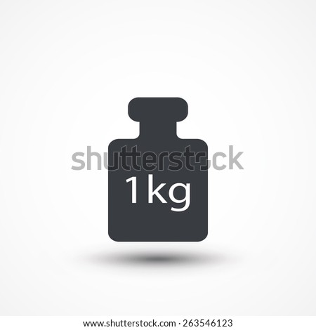 Weight kilogram icon.