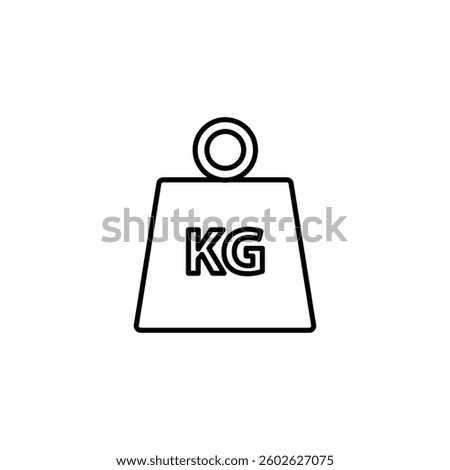 Weight kilogram icon Black line art, trendy style illustration for web and app..eps

