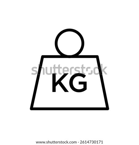 Weight kilogram icon black and white vector sign