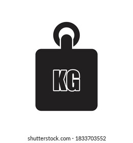 Weight kilogram icon design isolated on white background