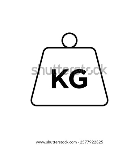 Weight kilogram icon Flat illustration sign