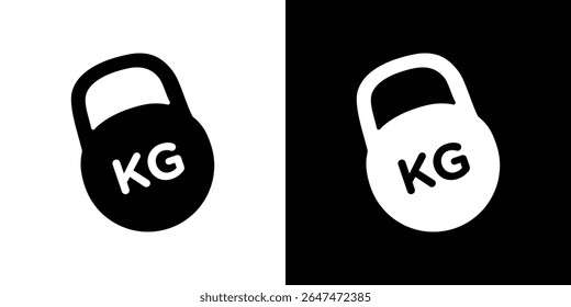 Weight kilogram icon Isolated flat vector in outline