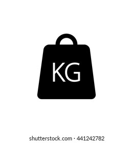 Weight kilogram icon kg vector