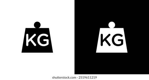 Weight kilogram icon linear logo isolated