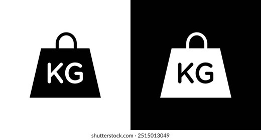 Weight kilogram icon logo set vector