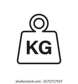 Weight kilogram icon Simple thin outline