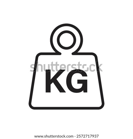 Weight kilogram icon Simple thin outline