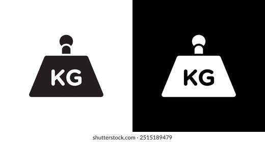 Weight kilogram icon Thin line flat illustration