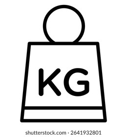 Weight kilogram icon Thin line vector design