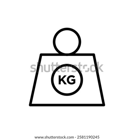Weight kilogram icon Thin line art isolated