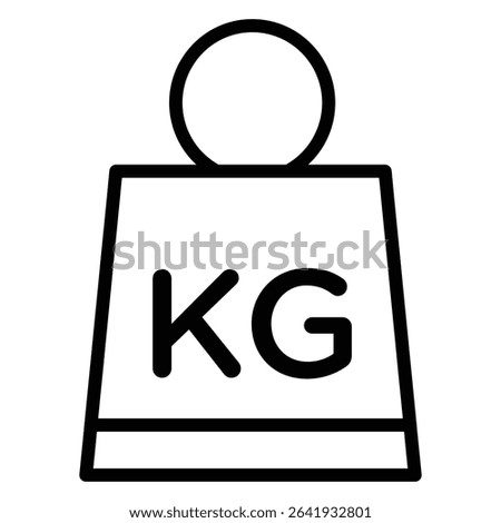 Weight kilogram icon Thin line vector design