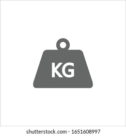 Weight kilogram icon in trendy flat style isolated vector on white background