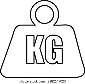 Weight kilogram icon in trendy flat style isolated on background. Weight kilogram icon page symbol for your web site design.eps
